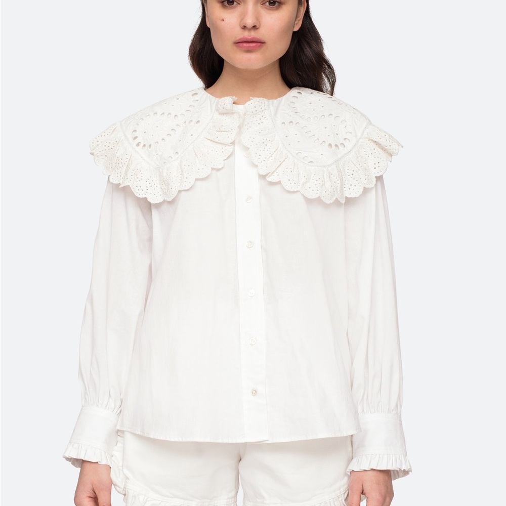 SEA Marina Lace Collar Shirt